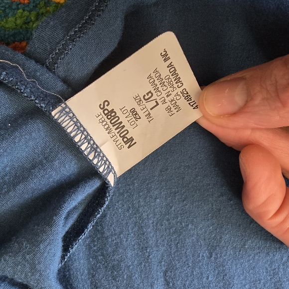 Women's Purity Blue Sleeveless Slouch Collar Top Size LG - Picture 4 of 5